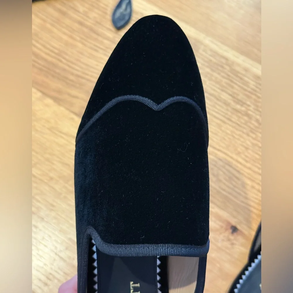 Angela Scott Black Velvet Mules - Picture 2 of 3